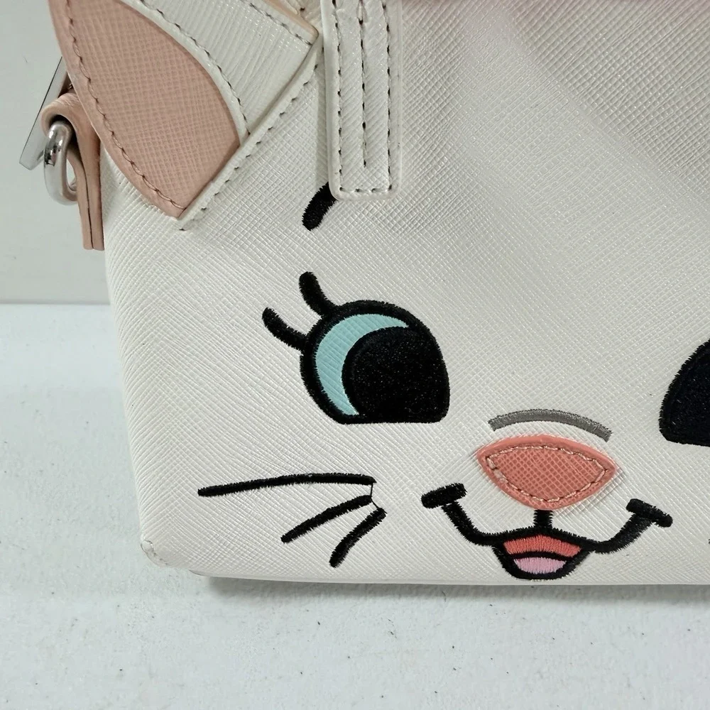 Loungefly Aristocats Marie Micro Satchel Dome Bag Purse White Face Zip Top